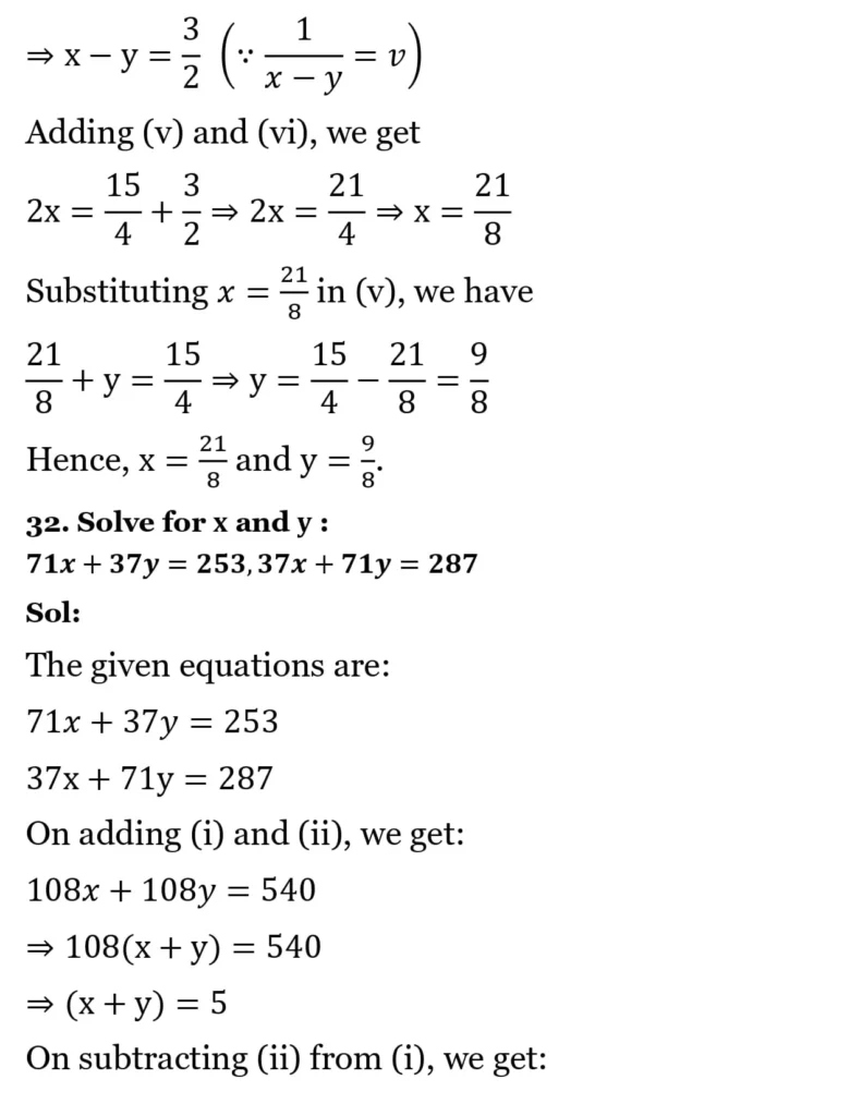 RS Aggarwal Class 10 Math Solutions Chapter 3 - Linear Equations in Two Variables 118 RS Aggarwal Class 10 Math Solutions Linear Equations in Two Variables (Ex 3A) Exercise 3.B 037