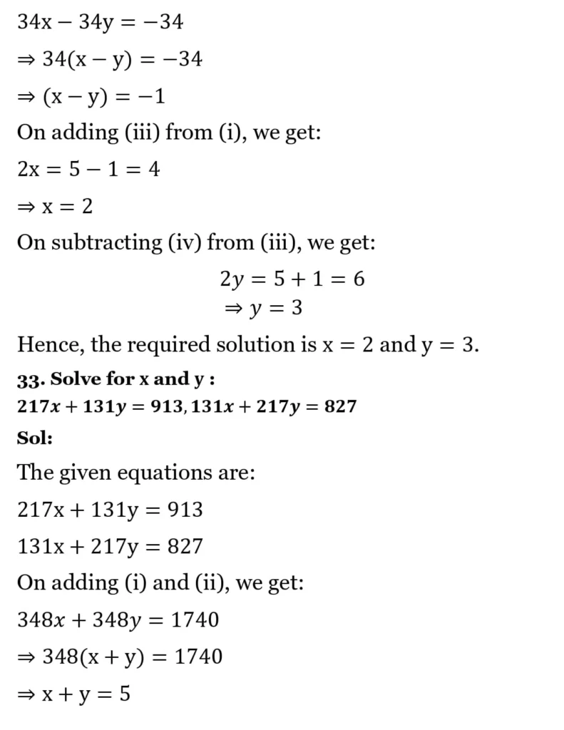 RS Aggarwal Class 10 Math Solutions Chapter 3 - Linear Equations in Two Variables 119 RS Aggarwal Class 10 Math Solutions Linear Equations in Two Variables (Ex 3A) Exercise 3.B 038