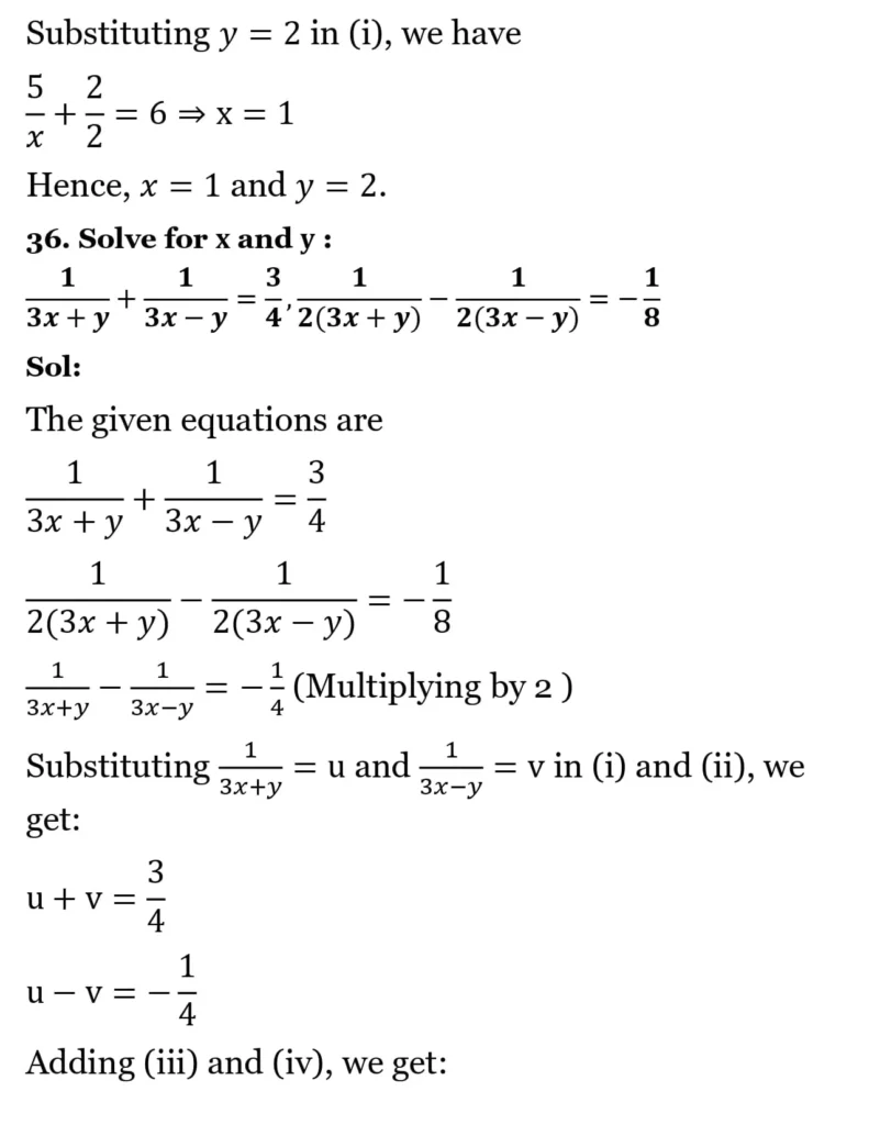 RS Aggarwal Class 10 Math Solutions Chapter 3 - Linear Equations in Two Variables 122 RS Aggarwal Class 10 Math Solutions Linear Equations in Two Variables (Ex 3A) Exercise 3.B 041