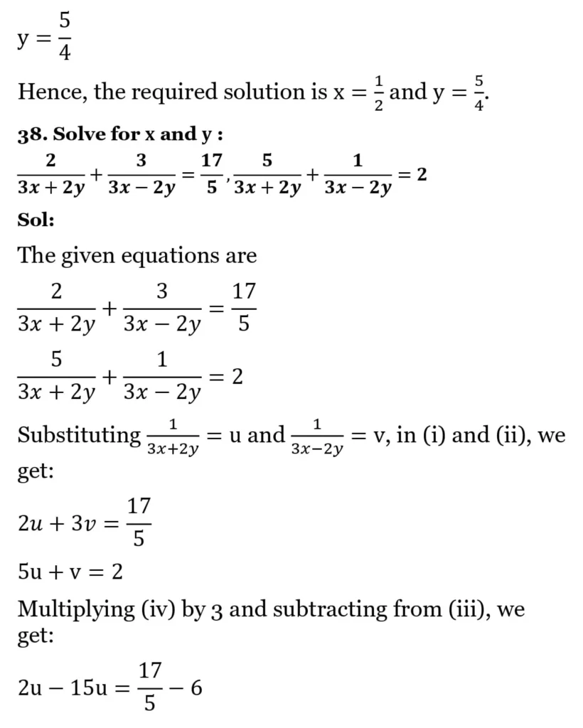 RS Aggarwal Class 10 Math Solutions Chapter 3 - Linear Equations in Two Variables 126 RS Aggarwal Class 10 Math Solutions Linear Equations in Two Variables (Ex 3A) Exercise 3.B 045