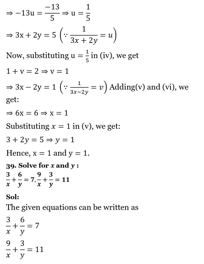 RS Aggarwal Class 10 Math Solutions Chapter 3 - Linear Equations in Two Variables 127 RS Aggarwal Class 10 Math Solutions Linear Equations in Two Variables (Ex 3A) Exercise 3.B 046