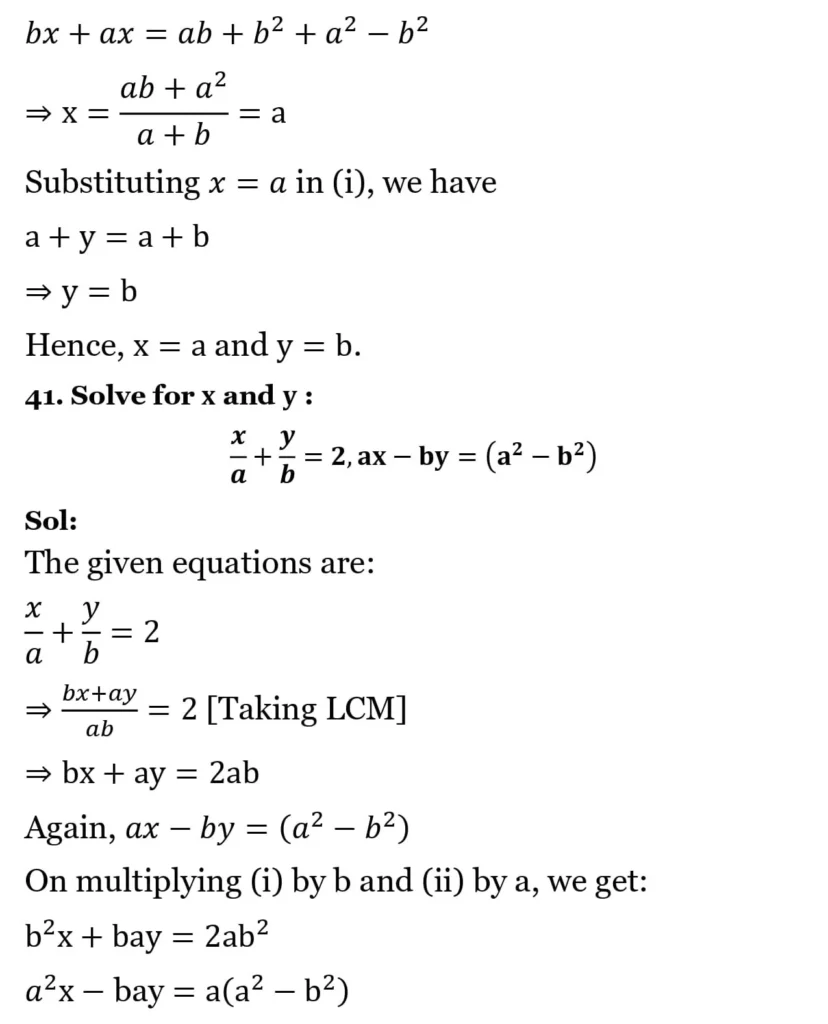 RS Aggarwal Class 10 Math Solutions Chapter 3 - Linear Equations in Two Variables 129 RS Aggarwal Class 10 Math Solutions Linear Equations in Two Variables (Ex 3A) Exercise 3.B 048