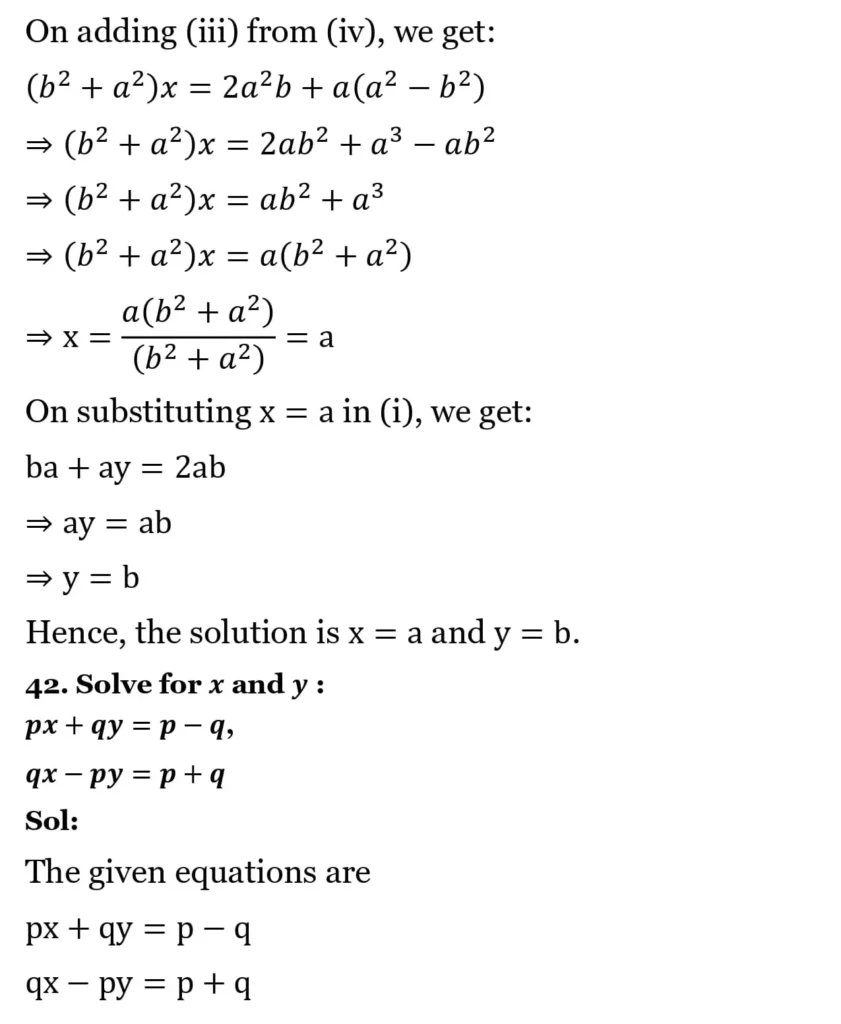 RS Aggarwal Class 10 Math Solutions Chapter 3 - Linear Equations in Two Variables 130 RS Aggarwal Class 10 Math Solutions Linear Equations in Two Variables (Ex 3A) Exercise 3.B 049