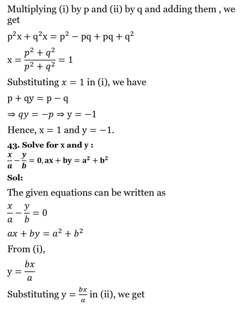RS Aggarwal Class 10 Math Solutions Chapter 3 - Linear Equations in Two Variables 131 RS Aggarwal Class 10 Math Solutions Linear Equations in Two Variables (Ex 3A) Exercise 3.B 050