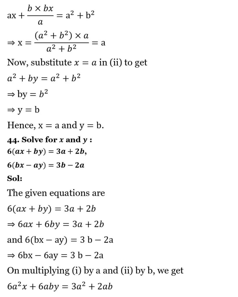 RS Aggarwal Class 10 Math Solutions Chapter 3 - Linear Equations in Two Variables 132 RS Aggarwal Class 10 Math Solutions Linear Equations in Two Variables (Ex 3A) Exercise 3.B 051
