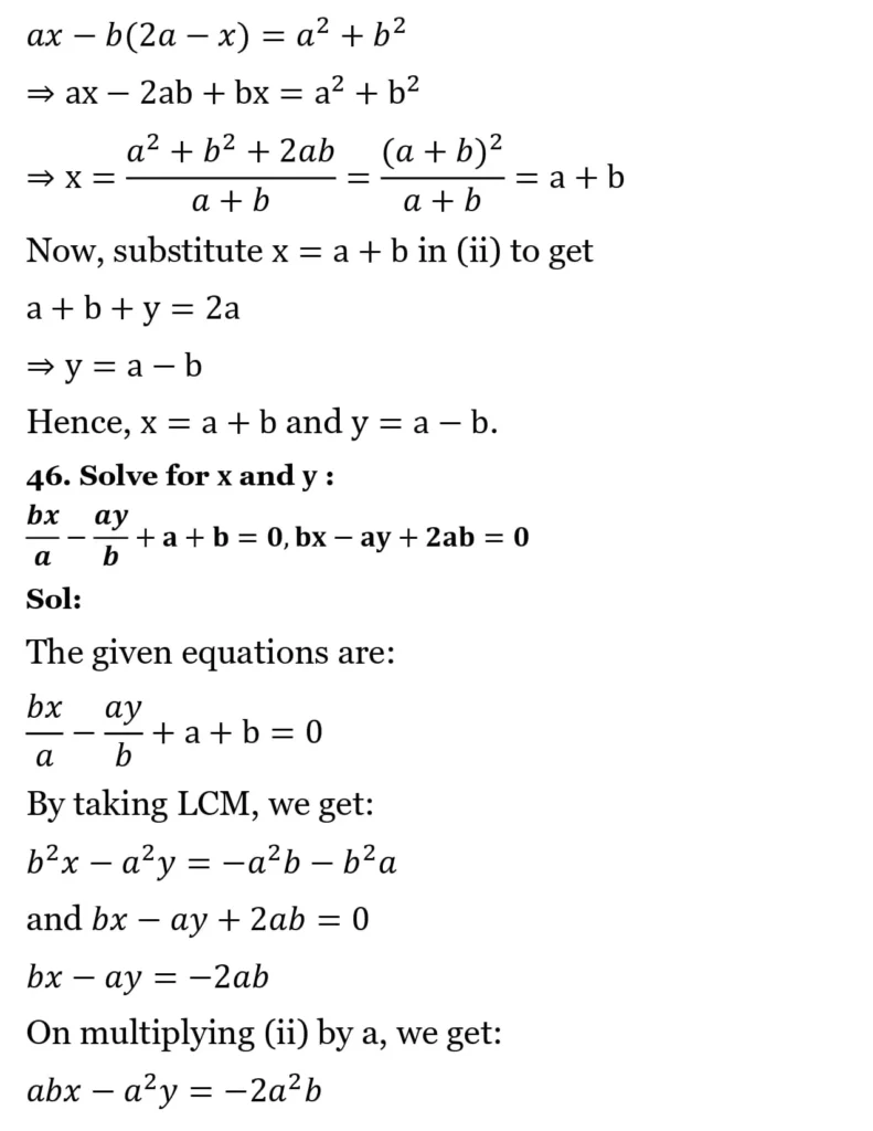 RS Aggarwal Class 10 Math Solutions Chapter 3 - Linear Equations in Two Variables 134 RS Aggarwal Class 10 Math Solutions Linear Equations in Two Variables (Ex 3A) Exercise 3.B 053
