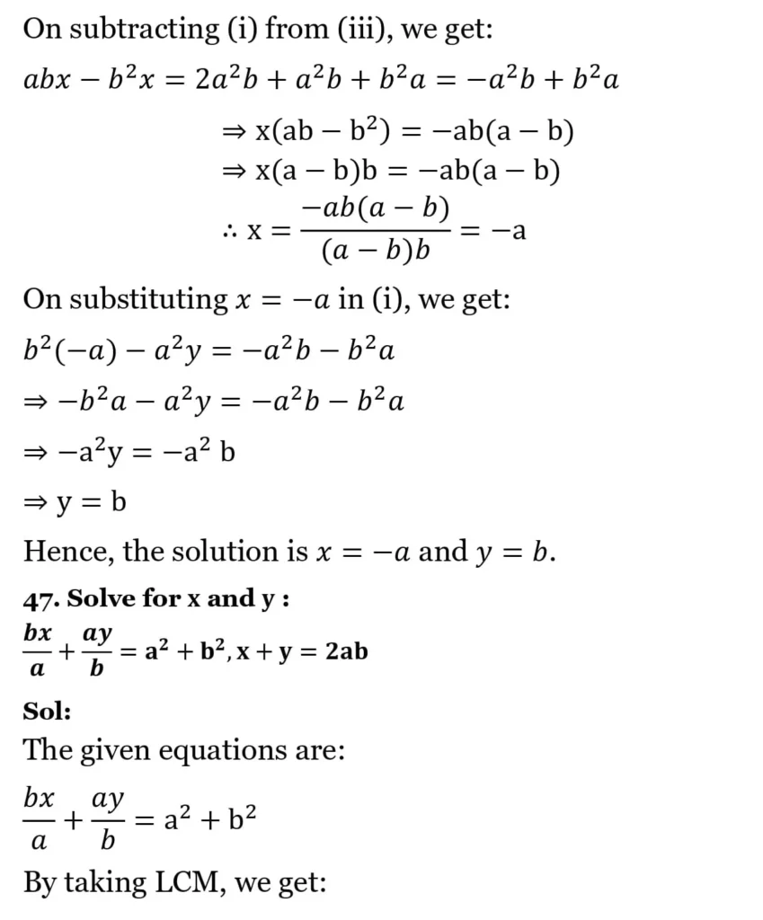 RS Aggarwal Class 10 Math Solutions Chapter 3 - Linear Equations in Two Variables 135 RS Aggarwal Class 10 Math Solutions Linear Equations in Two Variables (Ex 3A) Exercise 3.B 054