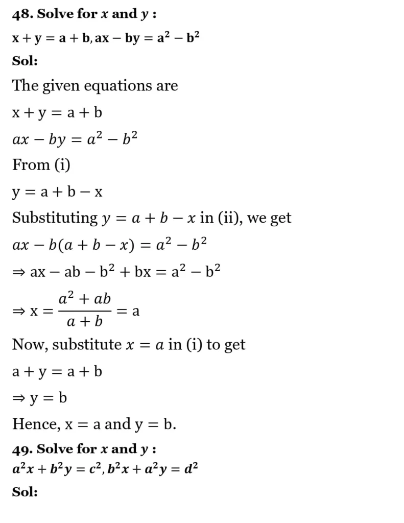 RS Aggarwal Class 10 Math Solutions Chapter 3 - Linear Equations in Two Variables 137 RS Aggarwal Class 10 Math Solutions Linear Equations in Two Variables (Ex 3A) Exercise 3.B 056