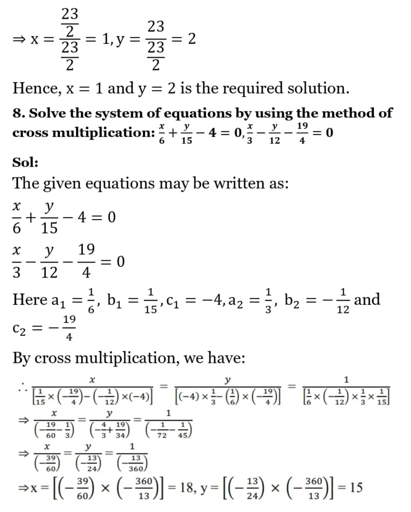 RS Aggarwal Class 10 Math Solutions Chapter 3 - Linear Equations in Two Variables 147 RS Aggarwal Class 10 Math Solutions Linear Equations in Two Variables (Ex 3A) Exercise 3.C 008