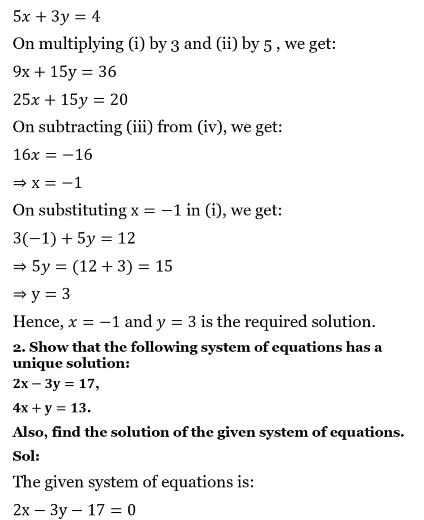 RS Aggarwal Class 10 Math Solutions Chapter 3 - Linear Equations in Two Variables 156 RS Aggarwal Class 10 Math Solutions Linear Equations in Two Variables (Ex 3A) Exercise 3.D 002