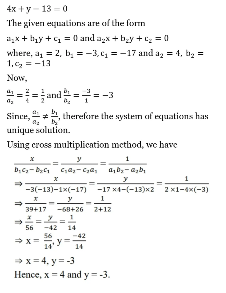 RS Aggarwal Class 10 Math Solutions Chapter 3 - Linear Equations in Two Variables 157 RS Aggarwal Class 10 Math Solutions Linear Equations in Two Variables (Ex 3A) Exercise 3.D 003
