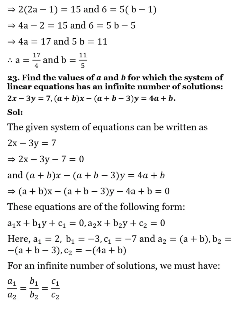 RS Aggarwal Class 10 Math Solutions Chapter 3 - Linear Equations in Two Variables 187 RS Aggarwal Class 10 Math Solutions Linear Equations in Two Variables (Ex 3A) Exercise 3.D 033
