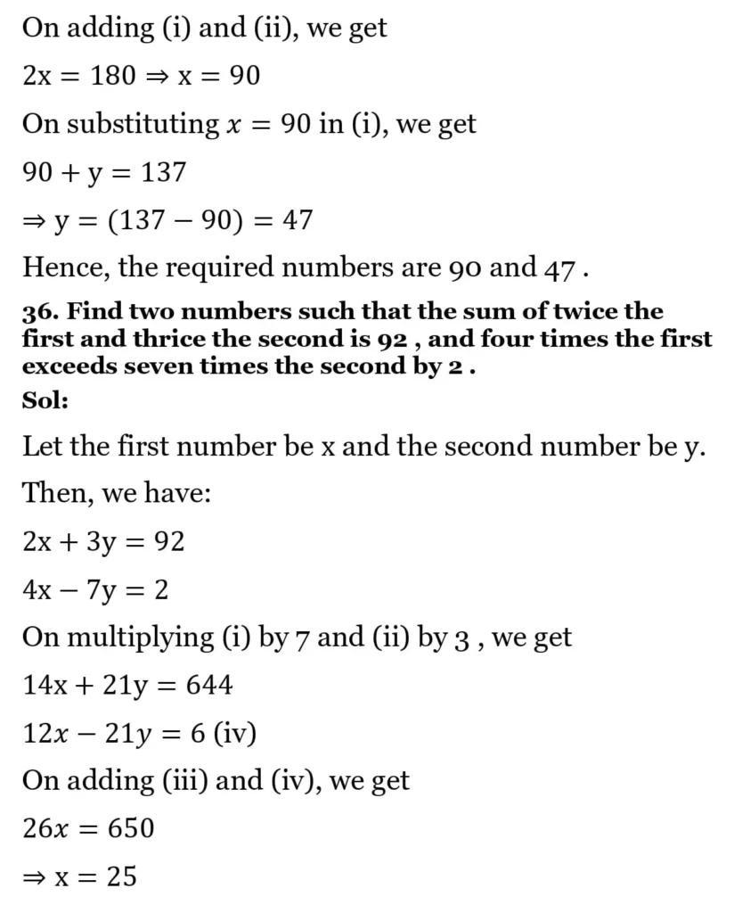 RS Aggarwal Class 10 Math Solutions Chapter 3 - Linear Equations in Two Variables 202 RS Aggarwal Class 10 Math Solutions Linear Equations in Two Variables (Ex 3A) Exercise 3.E 004