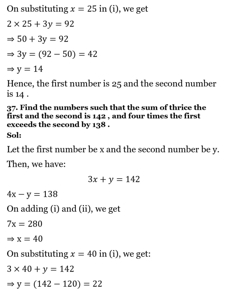RS Aggarwal Class 10 Math Solutions Chapter 3 - Linear Equations in Two Variables 203 RS Aggarwal Class 10 Math Solutions Linear Equations in Two Variables (Ex 3A) Exercise 3.E 005