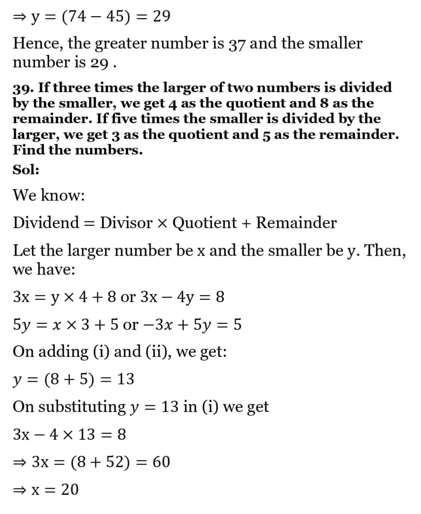 RS Aggarwal Class 10 Math Solutions Chapter 3 - Linear Equations in Two Variables 205 RS Aggarwal Class 10 Math Solutions Linear Equations in Two Variables (Ex 3A) Exercise 3.E 007