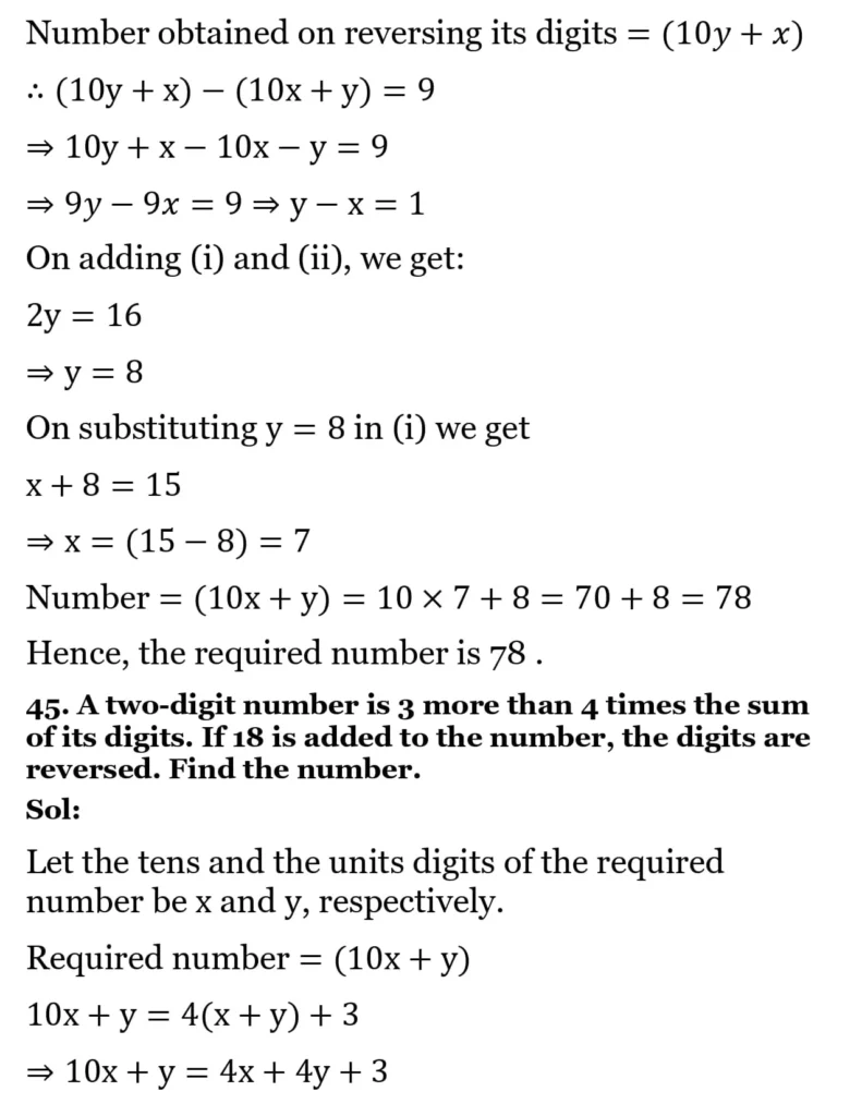 RS Aggarwal Class 10 Math Solutions Chapter 3 - Linear Equations in Two Variables 211 RS Aggarwal Class 10 Math Solutions Linear Equations in Two Variables (Ex 3A) Exercise 3.E 013