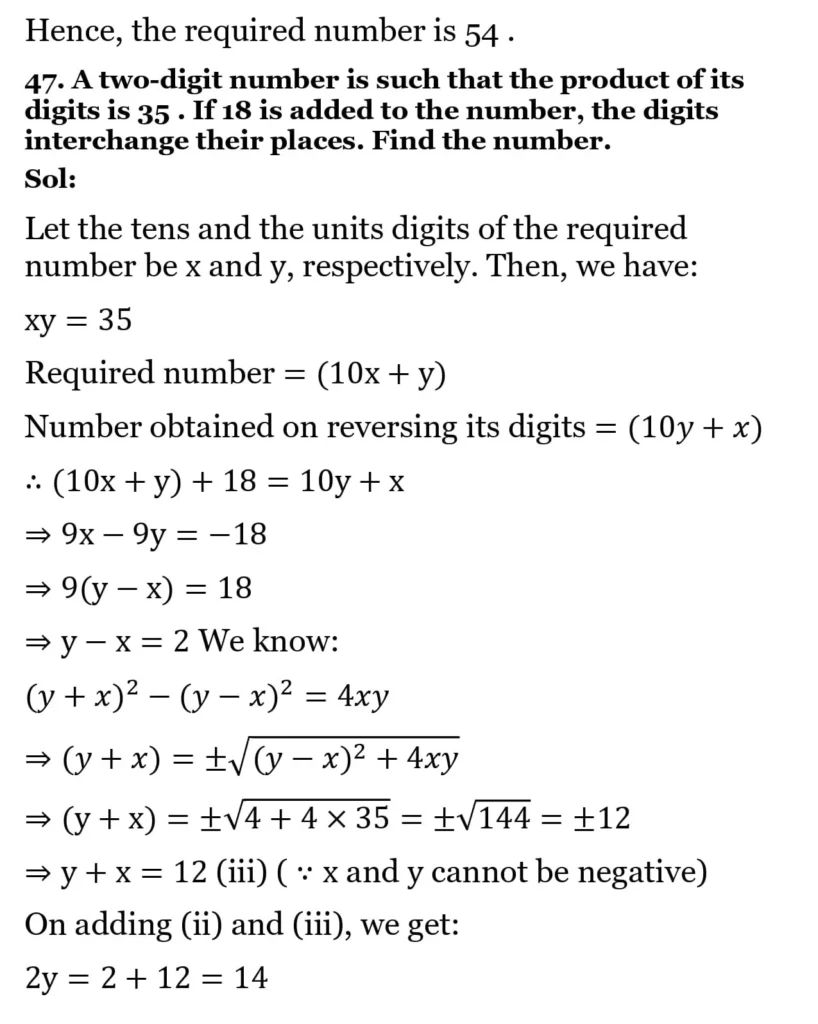 RS Aggarwal Class 10 Math Solutions Chapter 3 - Linear Equations in Two Variables 214 RS Aggarwal Class 10 Math Solutions Linear Equations in Two Variables (Ex 3A) Exercise 3.E 016