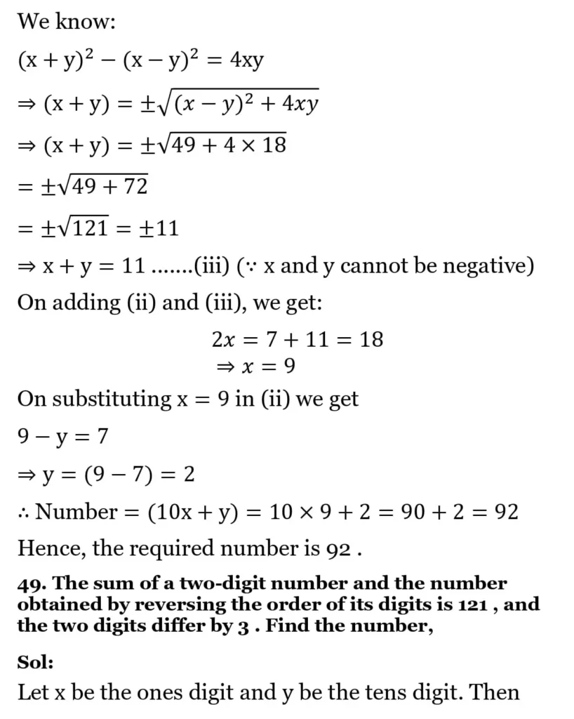 RS Aggarwal Class 10 Math Solutions Chapter 3 - Linear Equations in Two Variables 216 RS Aggarwal Class 10 Math Solutions Linear Equations in Two Variables (Ex 3A) Exercise 3.E 018