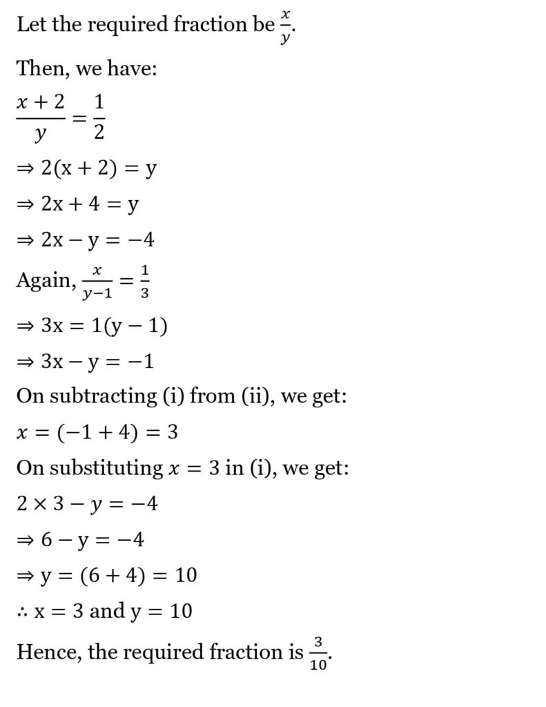 RS Aggarwal Class 10 Math Solutions Chapter 3 - Linear Equations in Two Variables 219 RS Aggarwal Class 10 Math Solutions Linear Equations in Two Variables (Ex 3A) Exercise 3.E 021
