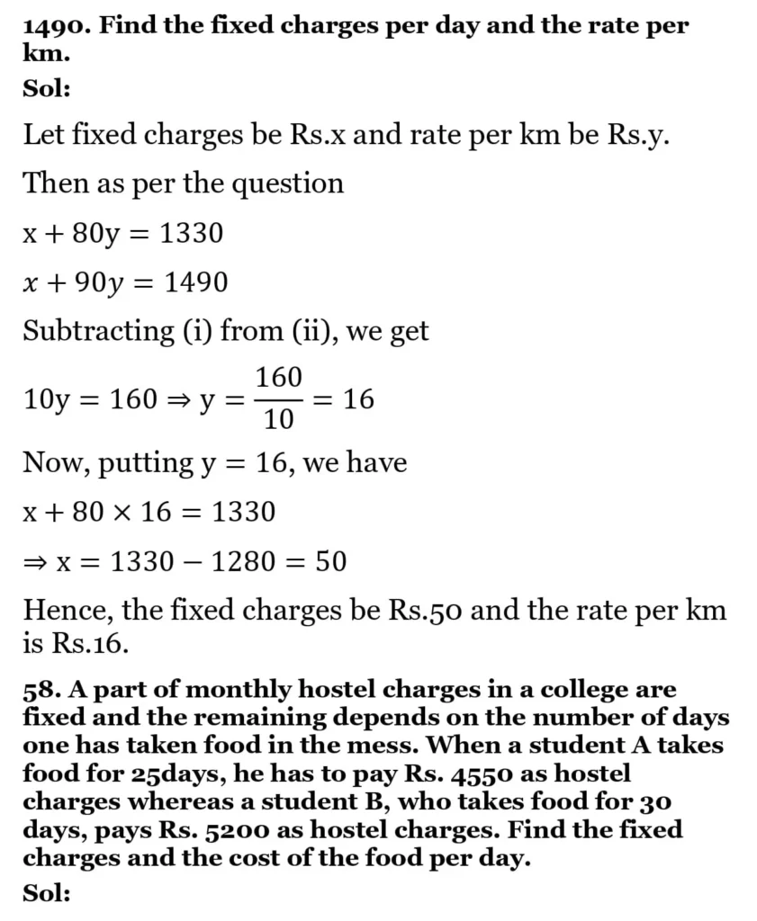 RS Aggarwal Class 10 Math Solutions Chapter 3 - Linear Equations in Two Variables 226 RS Aggarwal Class 10 Math Solutions Linear Equations in Two Variables (Ex 3A) Exercise 3.E 023