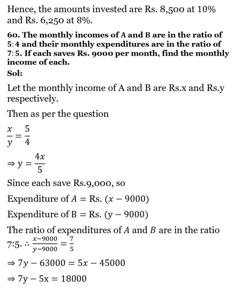 RS Aggarwal Class 10 Math Solutions Chapter 3 - Linear Equations in Two Variables 229 RS Aggarwal Class 10 Math Solutions Linear Equations in Two Variables (Ex 3A) Exercise 3.E 026