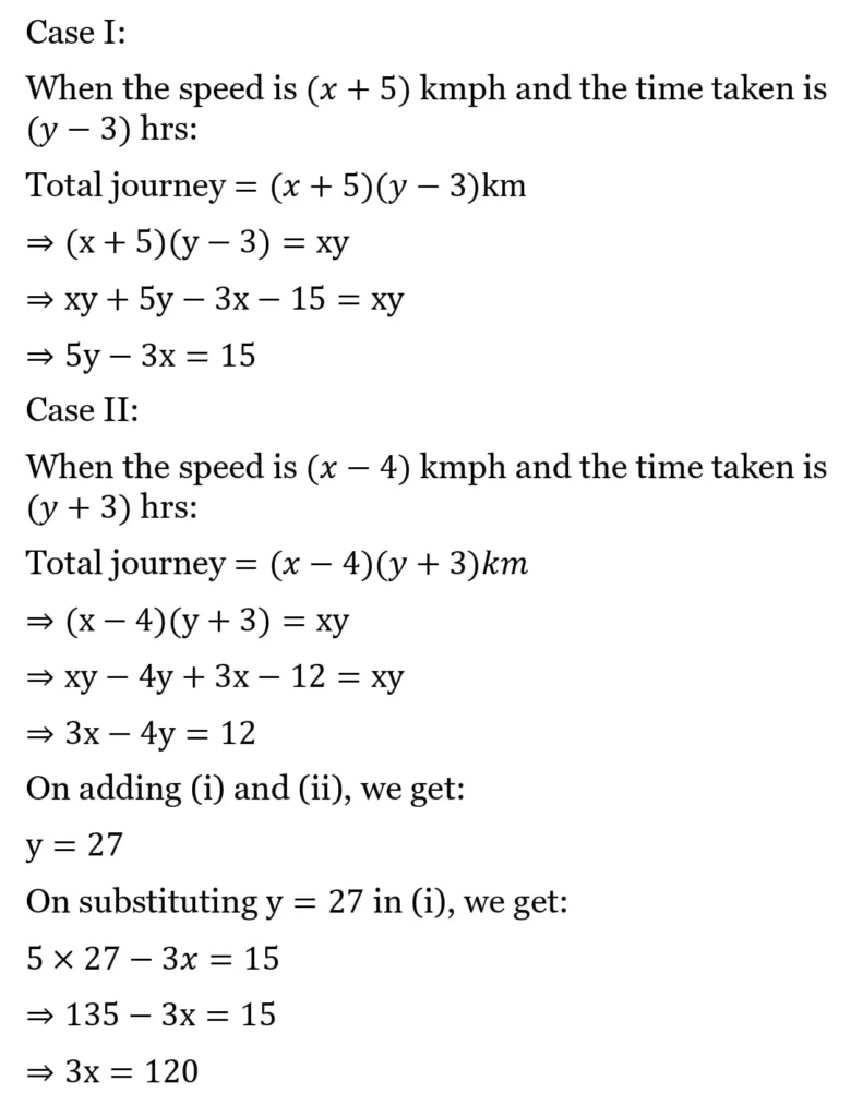 RS Aggarwal Class 10 Math Solutions Chapter 3 - Linear Equations in Two Variables 234 RS Aggarwal Class 10 Math Solutions Linear Equations in Two Variables (Ex 3A) Exercise 3.E 031