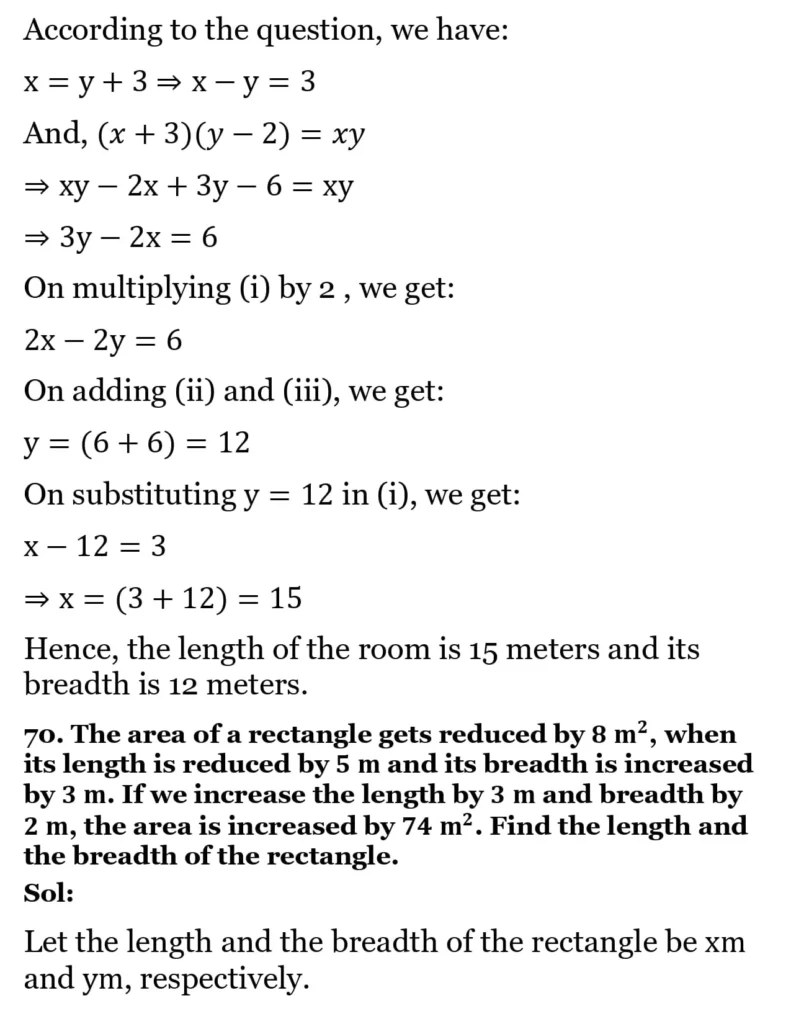 RS Aggarwal Class 10 Math Solutions Chapter 3 - Linear Equations in Two Variables 244 RS Aggarwal Class 10 Math Solutions Linear Equations in Two Variables (Ex 3A) Exercise 3.E 041