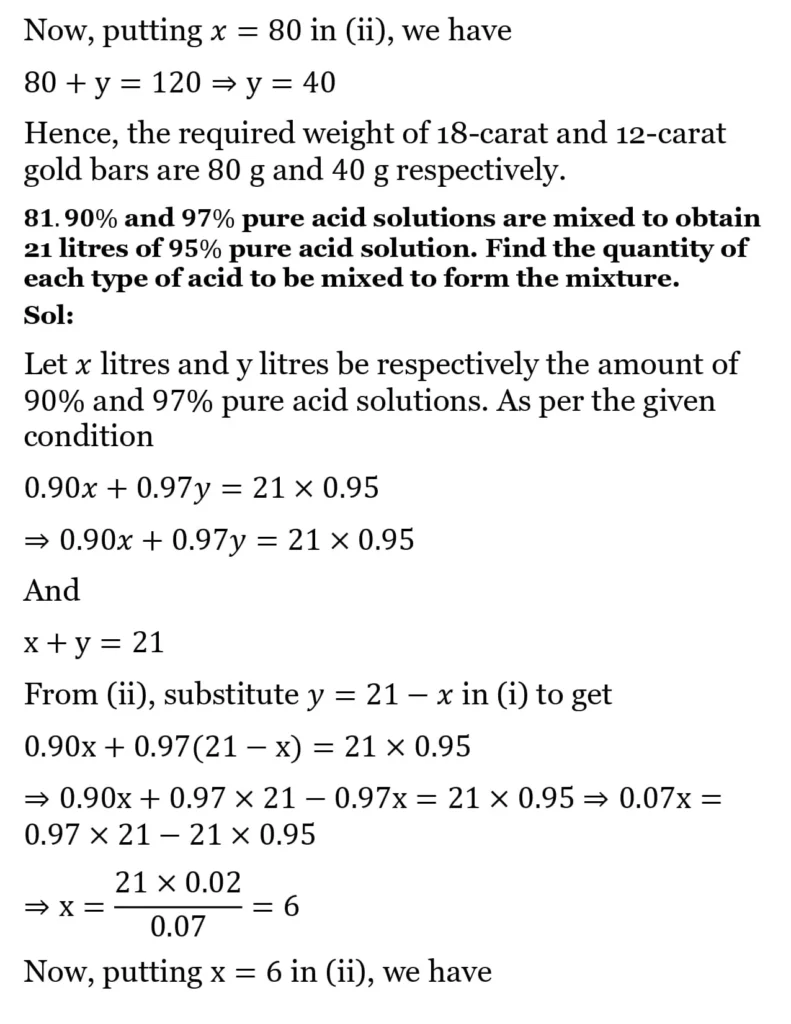 RS Aggarwal Class 10 Math Solutions Chapter 3 - Linear Equations in Two Variables 257 RS Aggarwal Class 10 Math Solutions Linear Equations in Two Variables (Ex 3A) Exercise 3.E 054