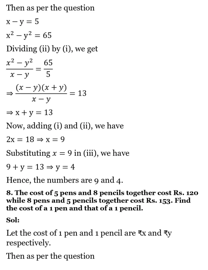 RS Aggarwal Class 10 Math Solutions Chapter 3 - Linear Equations in Two Variables 267 RS Aggarwal Class 10 Math Solutions Linear Equations in Two Variables (Ex 3A) Exercise 3.F 007
