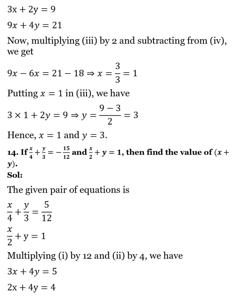 RS Aggarwal Class 10 Math Solutions Chapter 3 - Linear Equations in Two Variables 272 RS Aggarwal Class 10 Math Solutions Linear Equations in Two Variables (Ex 3A) Exercise 3.F 012