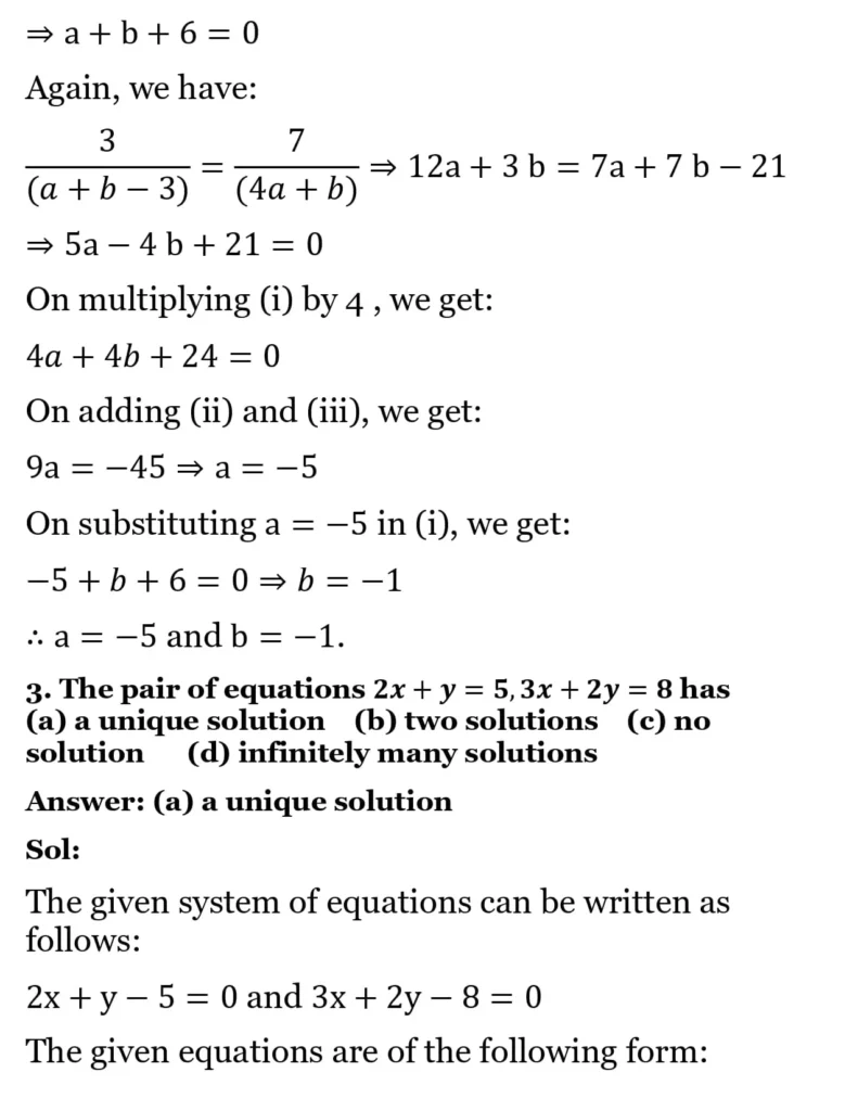 RS Aggarwal Class 10 Math Solutions Chapter 3 - Linear Equations in Two Variables 307 RS Aggarwal Class 10 Math Solutions Linear Equations in Two Variables FA 003