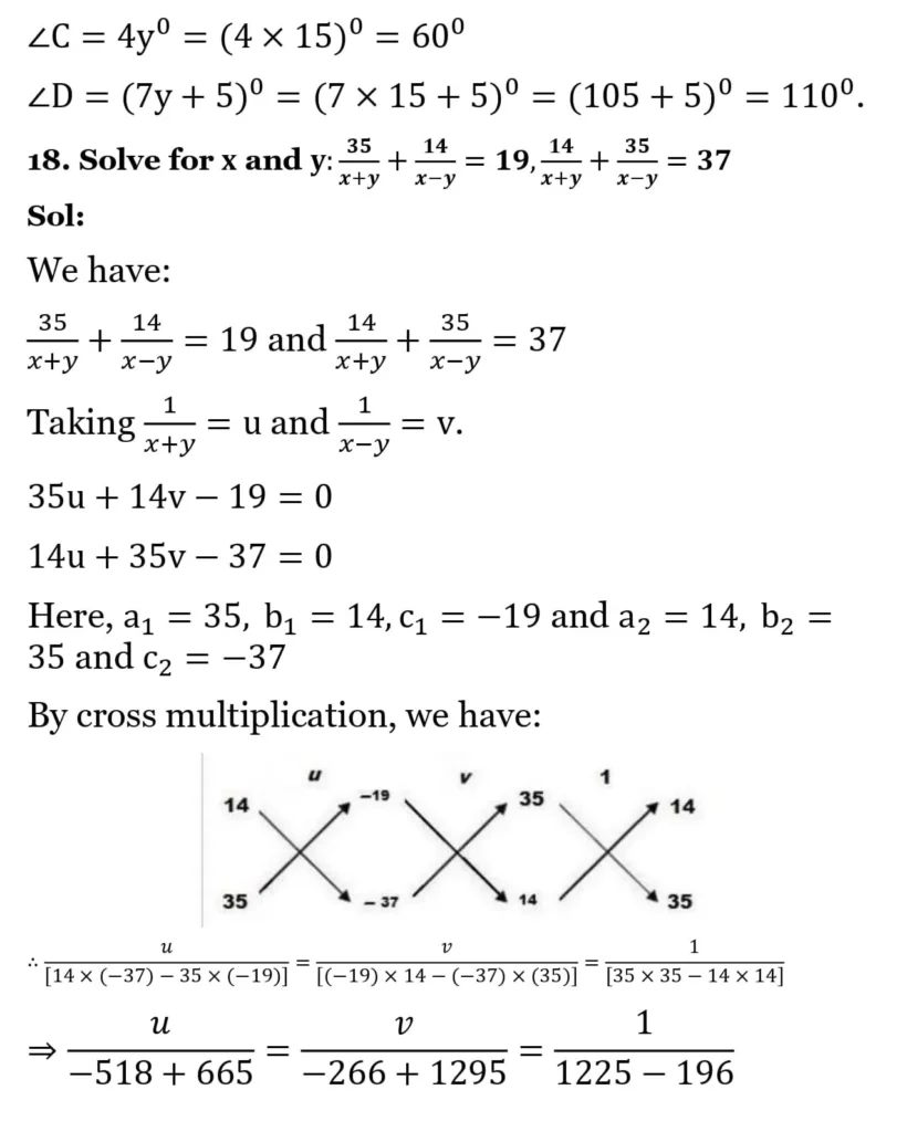 RS Aggarwal Class 10 Math Solutions Chapter 3 - Linear Equations in Two Variables 324 RS Aggarwal Class 10 Math Solutions Linear Equations in Two Variables FA 019