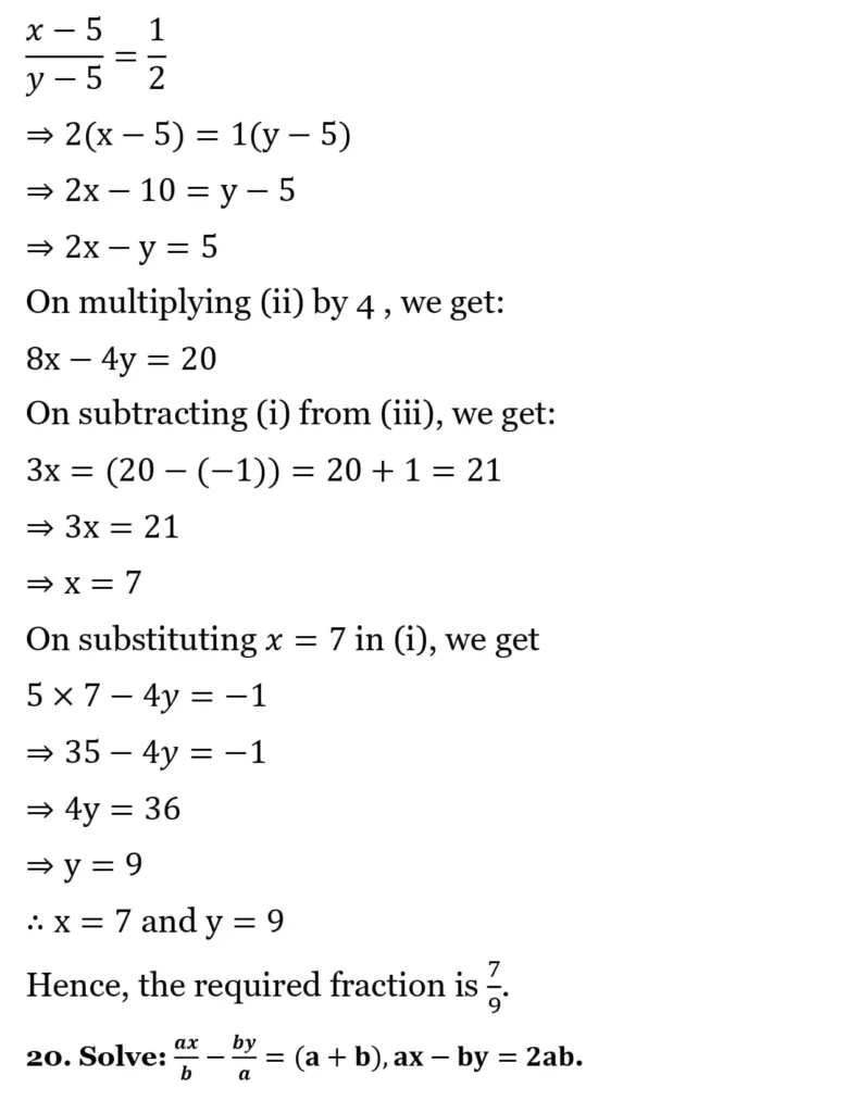 RS Aggarwal Class 10 Math Solutions Chapter 3 - Linear Equations in Two Variables 327 RS Aggarwal Class 10 Math Solutions Linear Equations in Two Variables FA 022