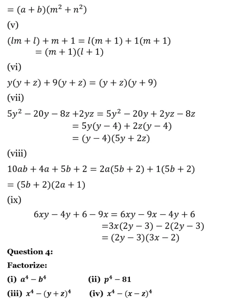 NCERT Solutions for Class 8 Maths Chapter 12 Factorisation 13 NCERT Solutions for Class 8 Maths Chapter 12 Factorisation Exercise 12.2 06
