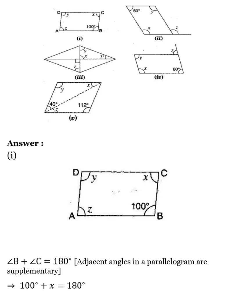 NCERT Solutions for Class 8 Maths Chapter 3 Understanding Quadrilaterals 8 NCERT Solutions for Class 8 Maths Chapter 3 Understanding Quadrilaterals Exercise 3.3 02