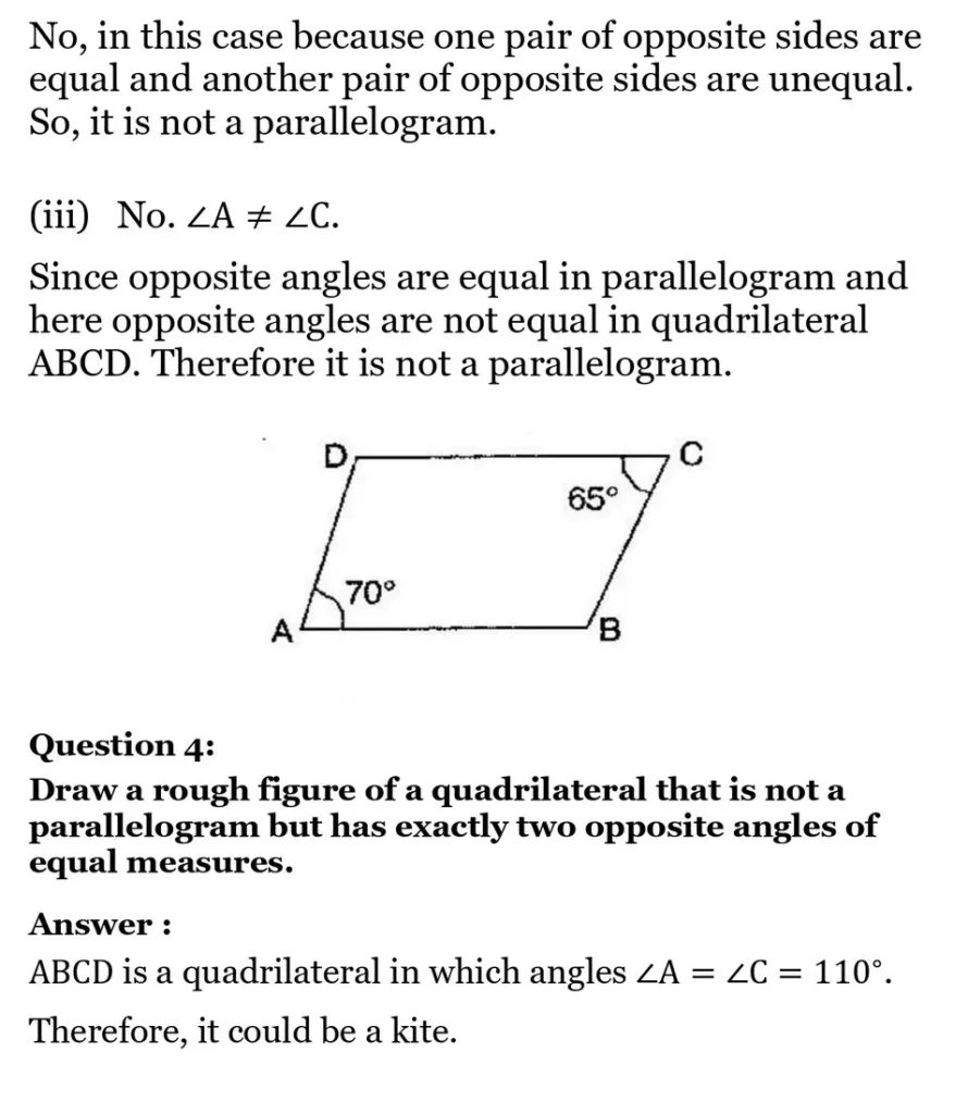NCERT Solutions for Class 8 Maths Chapter 3 Understanding Quadrilaterals 12 NCERT Solutions for Class 8 Maths Chapter 3 Understanding Quadrilaterals Exercise 3.3 06
