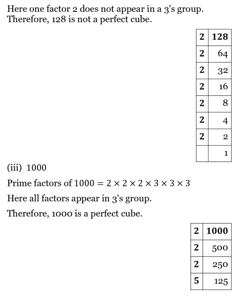 NCERT Solutions for Class 8 Maths Chapter 6 Cubes and Cube Roots 2 NCERT Solutions for Class 8 Maths Chapter 6 Cubes and Cube Roots Exercise 6.1 02