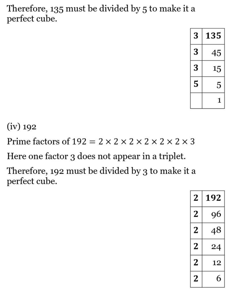 NCERT Solutions for Class 8 Maths Chapter 6 Cubes and Cube Roots 10 NCERT Solutions for Class 8 Maths Chapter 6 Cubes and Cube Roots Exercise 6.1 10
