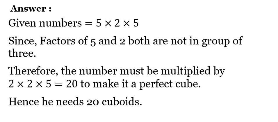 NCERT Solutions for Class 8 Maths Chapter 6 Cubes and Cube Roots 12 NCERT Solutions for Class 8 Maths Chapter 6 Cubes and Cube Roots Exercise 6.1 12