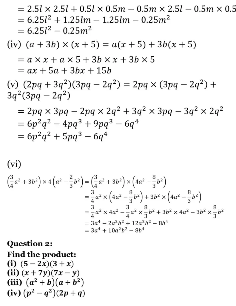 NCERT Solutions for Class 8 Maths Chapter 8 Algebraic Expressions and Identities 16 NCERT Solutions for Class 8 Maths Chapter 8 Algebraic Expressions and Identities Exercise 8.4 02