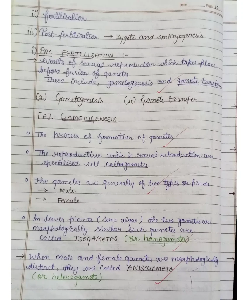 Reproduction in Organisms Class 12 Notes (Handwritten Notes PDF Download) 11 Class 12 Biology Chapter 1 Notes Reproduction in Organisms 011