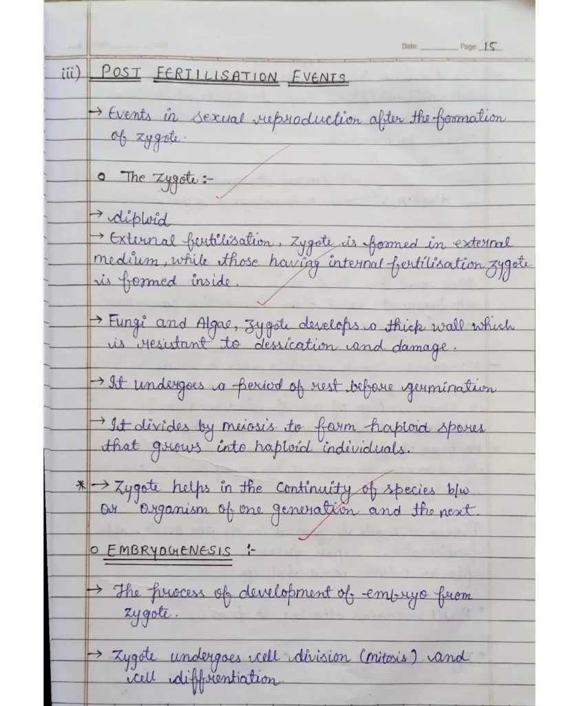 Reproduction in Organisms Class 12 Notes (Handwritten Notes PDF Download) 16 Class 12 Biology Chapter 1 Notes Reproduction in Organisms 016
