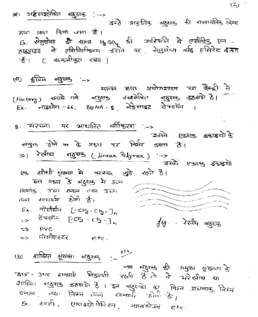 Class 12 Chemistry Chapter 15 Notes in Hindi बहुलक (PDF Download) 2 Class 12 Chemistry Chapter 15 Notes in Hindi 002