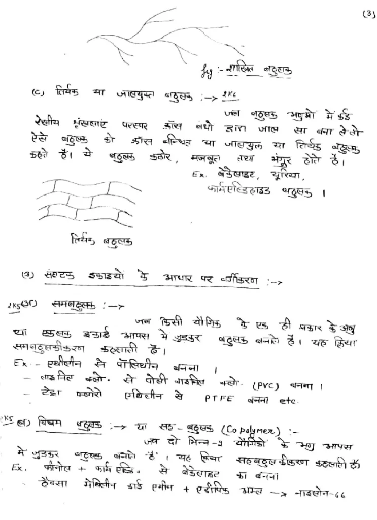 Class 12 Chemistry Chapter 15 Notes in Hindi बहुलक (PDF Download) 3 Class 12 Chemistry Chapter 15 Notes in Hindi 003