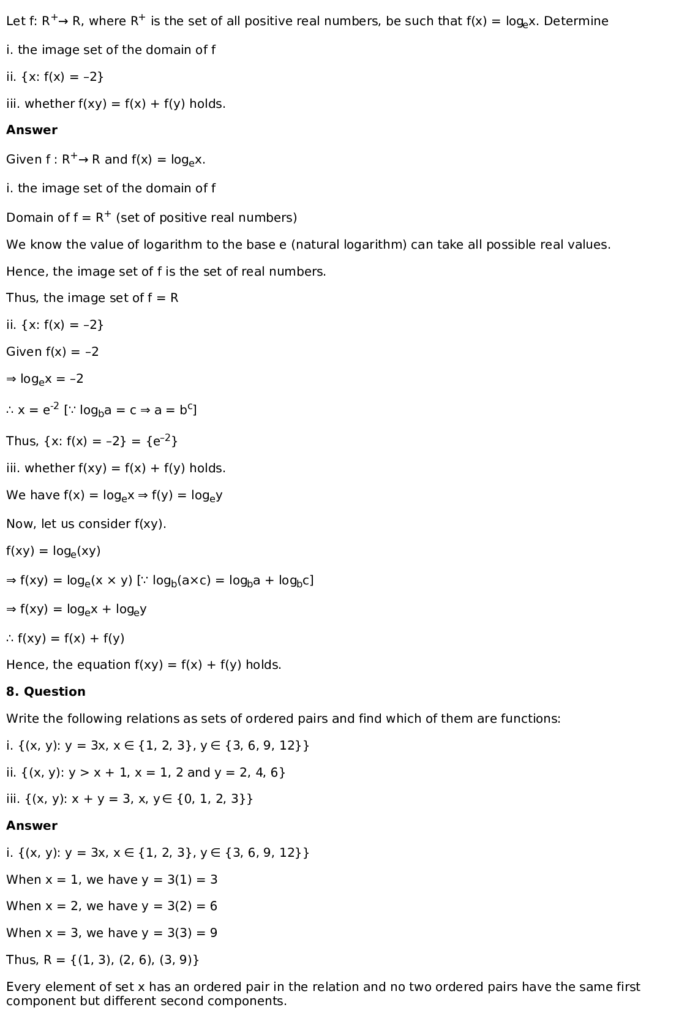 RD Sharma Solutions for Class 11 Maths Chapter 3 Functions (PDF Download) 5 RD Sharma Solutions for Class 11 Maths Chapter 3 Functions Exercise 1.1 005