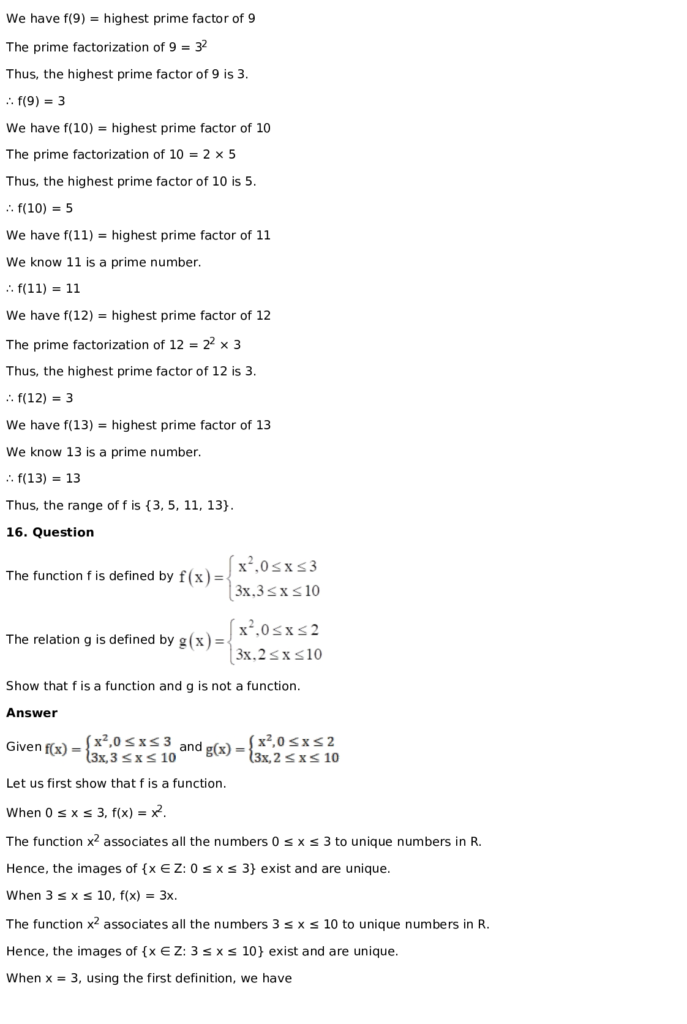 RD Sharma Solutions for Class 11 Maths Chapter 3 Functions (PDF Download) 10 RD Sharma Solutions for Class 11 Maths Chapter 3 Functions Exercise 1.1 010
