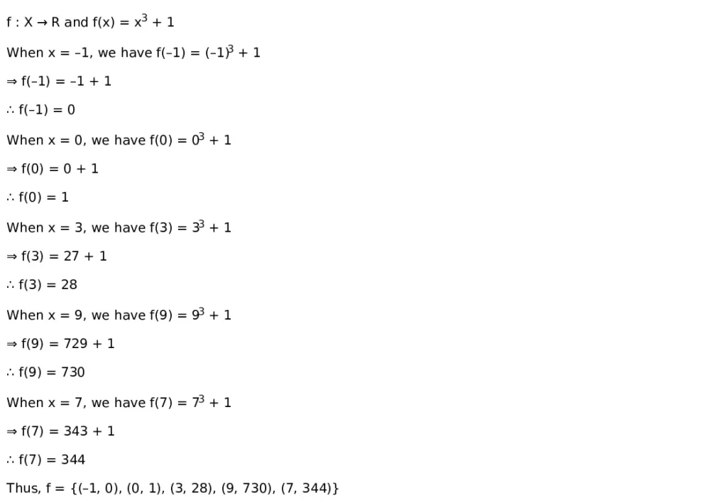 RD Sharma Solutions for Class 11 Maths Chapter 3 Functions (PDF Download) 12 RD Sharma Solutions for Class 11 Maths Chapter 3 Functions Exercise 1.1 012