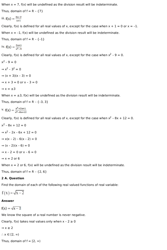 RD Sharma Solutions for Class 11 Maths Chapter 3 Functions (PDF Download) 23 RD Sharma Solutions for Class 11 Maths Chapter 3 Functions Exercise 1.3 002