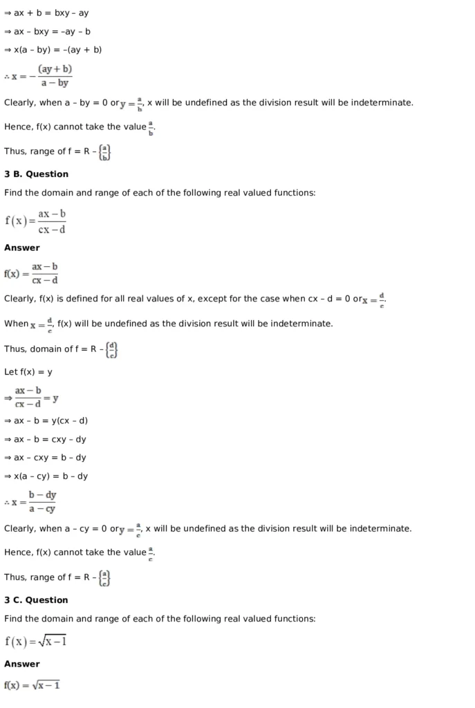RD Sharma Solutions for Class 11 Maths Chapter 3 Functions (PDF Download) 26 RD Sharma Solutions for Class 11 Maths Chapter 3 Functions Exercise 1.3 005
