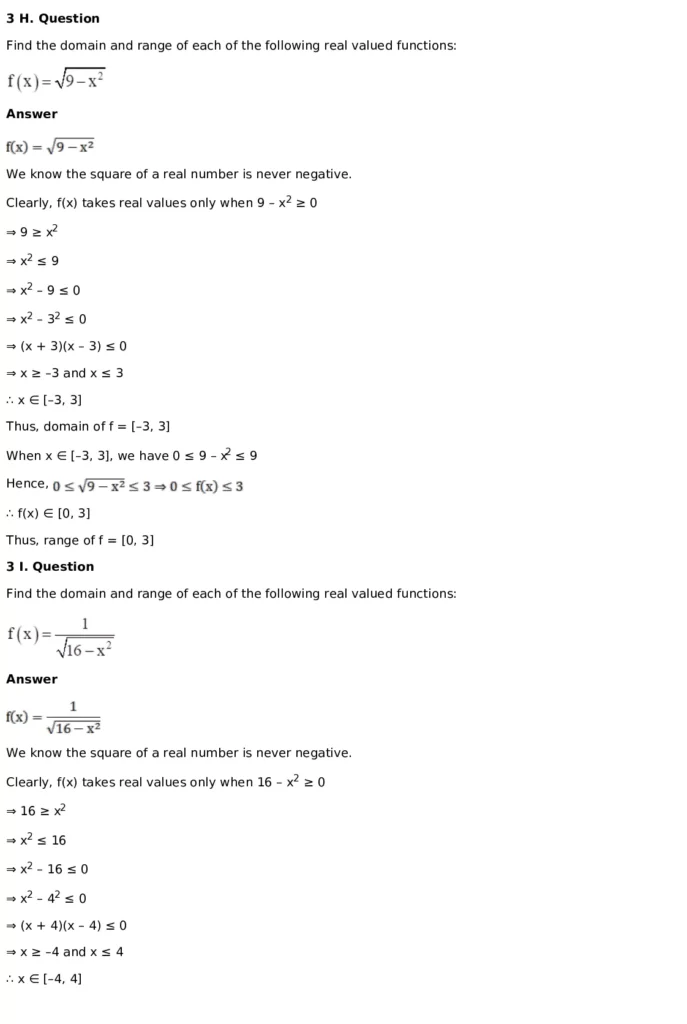 RD Sharma Solutions for Class 11 Maths Chapter 3 Functions (PDF Download) 29 RD Sharma Solutions for Class 11 Maths Chapter 3 Functions Exercise 1.3 008